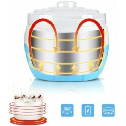 Yogurt Maker, 220V 1.2L Home Automatic Cream Yogurt Maker Machine Yogurt Cutter Brewing Tool (Naranja) -Cocina Electrodomésticos Ventas 97622520 5