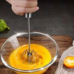 Batidor Semiautomático, Batidor Manual De Cocina, Batidor De Huevos De Acero Inoxidable, Espumador De Leche, Mezclador Rotatorio Para Batir, Batir Y Revolver -Cocina Electrodomésticos Ventas 99831061 3