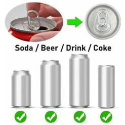 Tapas Para Latas De Soda, Paquete De 6 Tapas Reutilizables De Silicona Para Latas De Soda/bebida/cerveza, Se Adapta A Latas De Soda Estándar (multicolor) -Cocina Electrodomésticos Ventas 99831898 3