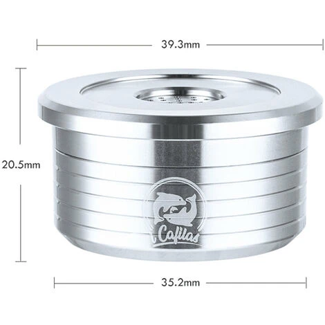 Cápsulas De Café Reutilizables De Acero Inoxidable Filtro De Taza De Cápsula De Café Reutilizable Compatible Con Delta Q (plata) 4 Cápsulas De Café Reutilizables De Acero Inoxidable Filtro De Taza De Cápsula De Café Reutilizable Compatible Con Delta Q (plata) - Imagen 2