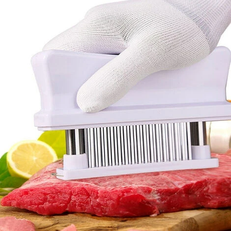 Ablandador De Carne Con 48 Cuchillas De Aguja De Acero Inoxidable Herramienta Para Ablandar Y Marinar Carne Ablandadores De Cocina Cocinar A La Parrilla Barbacoa Marinada Maximizador De Sabor (Blanco) 5 Ablandador De Carne Con 48 Cuchillas De Aguja De Acero Inoxidable Herramienta Para Ablandar Y Marinar Carne Ablandadores De Cocina Cocinar A La Parrilla Barbacoa Marinada Maximizador De Sabor (Blanco) - Imagen 3