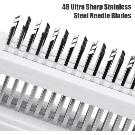 Ablandador De Carne Con 48 Cuchillas De Aguja De Acero Inoxidable Herramienta Para Ablandar Y Marinar Carne Ablandadores De Cocina Cocinar A La Parrilla Barbacoa Marinada Maximizador De Sabor (Blanco) 6 Ablandador De Carne Con 48 Cuchillas De Aguja De Acero Inoxidable Herramienta Para Ablandar Y Marinar Carne Ablandadores De Cocina Cocinar A La Parrilla Barbacoa Marinada Maximizador De Sabor (Blanco) - Imagen 4