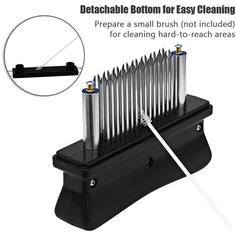 Ablandador De Carne Con 48 Cuchillas De Aguja De Acero Inoxidable Herramienta Para Ablandar Y Marinar Carne Ablandadores De Cocina Cocinar A La Parrilla Barbacoa Marinada Maximizador De Sabor (Blanco) 7 Ablandador De Carne Con 48 Cuchillas De Aguja De Acero Inoxidable Herramienta Para Ablandar Y Marinar Carne Ablandadores De Cocina Cocinar A La Parrilla Barbacoa Marinada Maximizador De Sabor (Blanco) - Imagen 5